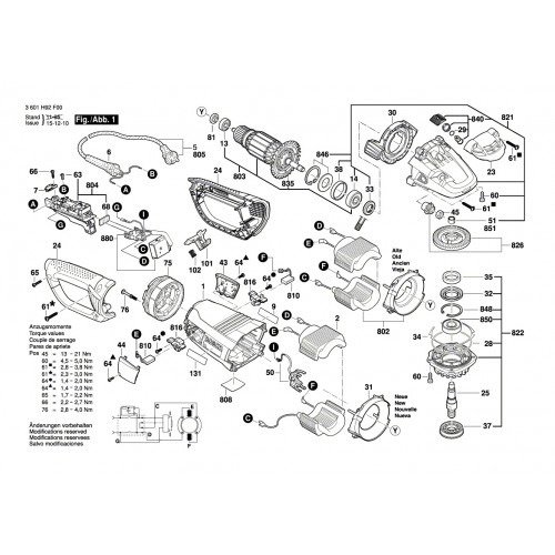 Запчасти для УШМ Bosch GWS 26-230LVI